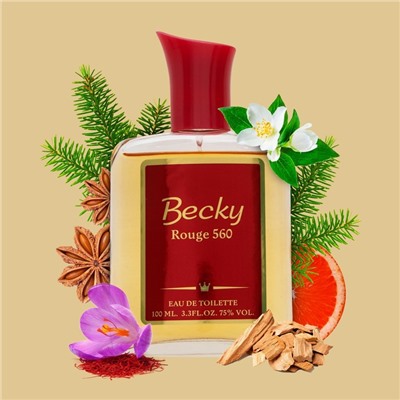 Туалетная вода для женщин Becky Rouge 560, по мотивам Baccarat Rouge 540, Francis Kurkjian, 100 мл