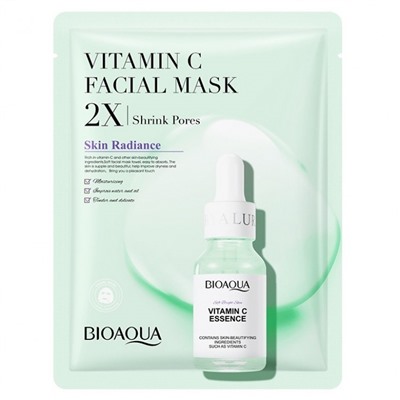 Маска для лица Bioaqua Vitamin C 2x Shrink Pores