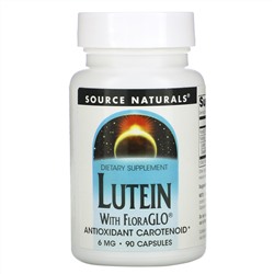 Source Naturals, Лютеин 6 мг, 90 капсул