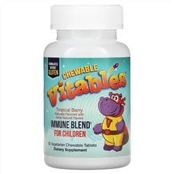 Vitables, жевательная добавка для укрепления детского иммунитета, со вкусом тропических ягод, 90 вегетарианских жевательных таблеток