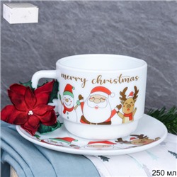 Чайный набор 2 предмета 250 мл / N-KFB250P60-6 (K2321) /уп 6/ Новый год в подарочной коробке
