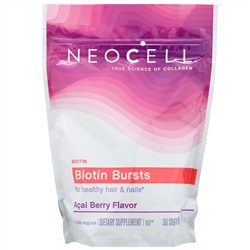 Neocell, Biotin Bursts, вкус ягод асаи, 10 000 мкг, 30 жевательных таблеток