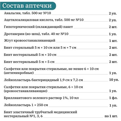 Аптечка для оказания первой помощи работникам "ФЭСТ", мягкий футляр