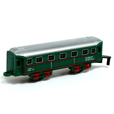 Железная дорога «Классика», работает от батареек, поезд и 4 вагона в комплекте