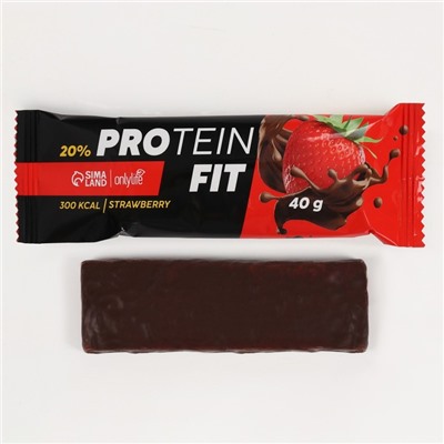 Протеиновый батончик Protein Bar, вкус: клубника, 40 г