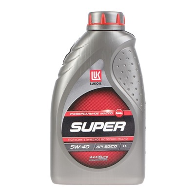 Моторное масло Лукойл Супер 5W-40, API SG/CD, полусинтетическое, 1 л 3471798