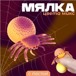 Мялка «Паук» с пастой, цвета МИКС