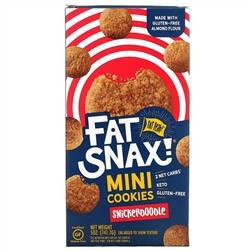 Fat Snax, Mini Cookies, Snickerdoodle, 141,7 г (5 унций)