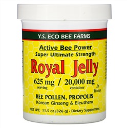 Y.S. Eco Bee Farms, Маточное молочко в меде, 625 мг, 326 г (11,5 унции)
