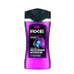 Гель для душа и шампунь AXE SHOWER "Сила технологий" синтезированная амбра и черный базилик, 250 мл