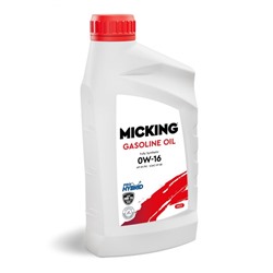 Масло моторное Micking Gasoline Oil MG1, 0W-16 API SP/RC, синтетическое, 1 л
