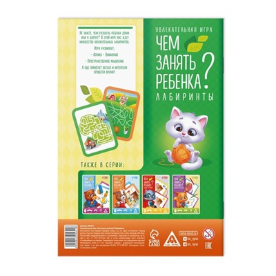 Настольная книга-игра «Чем занять ребёнка? Лабиринты», А5, 26 страниц, 5+