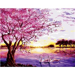 Картина по номерам 40х50 - Пурпурное озеро