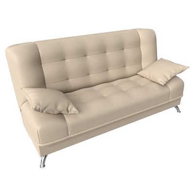 Прямой диван «Анна», механизм книжка, экокожа, цвет бежевый