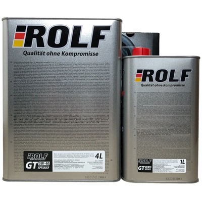 Масло моторное Rolf GT 5W40, SN/CF, синтетическое, 4 л (Акция 4 л + 1л бесплатно)