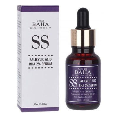 Сыворотка для лица Cos De Baha Salicylic Acid Serum, 2%, противовоспалительная 30 мл