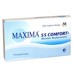Контактные линзы Maxima 55 Comfort+, 6/8,6 в наборе 6 шт.