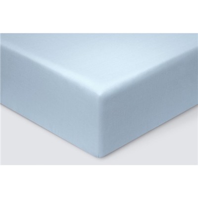 Простыня на резинке Ecoteх «Моноспейс», сатин, размер 90х200х23 см, цвет серо-голубой