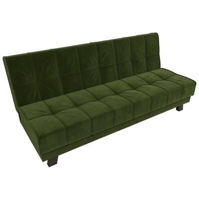 Прямой диван «Винсент», механизм книжка, микровельвет, цвет зелёный