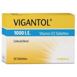 VIGANTOL 1000 I.E. Vitamin D3 Вигантол Витамин D3, в таблетках, 50 шт.