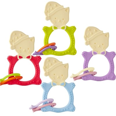 Прорезыватель силиконовый MEOW TEETHER, универальный, цвет МИКС