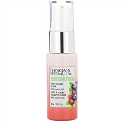 Physicians Formula, Organic Wear, Dewy Blush Elixir, Apricot Glow,  0.5 fl oz (15 ml)