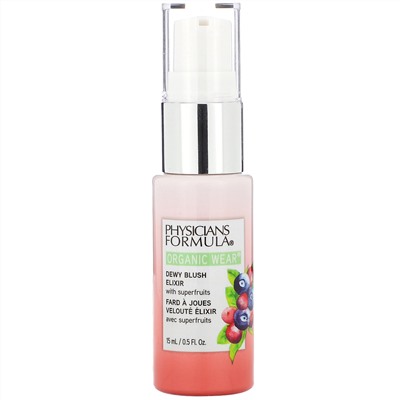 Physicians Formula, Organic Wear, Dewy Blush Elixir, Apricot Glow,  0.5 fl oz (15 ml)