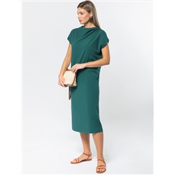 Платье из эластичного крепа с ремешком в подарок зеленый