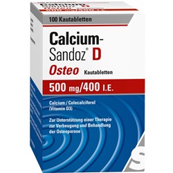 Calcium-Sandoz (Кальциум-сандоз) D Osteo 500 mg/ 400 I.E. 100 шт