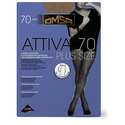 OMS-Attiva 70 Plus Size/2 Колготки OMSA Attiva 70 Plus Size(с задней вставкой)