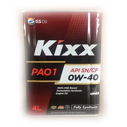 Масло моторное  Kixx PAO1 0W-40, 4 л