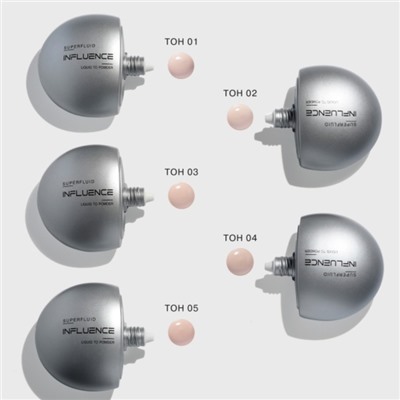 Тональная основа с эффектом пудры Influence Beauty Superfluid, тон 01