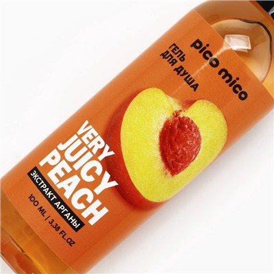 Гель для душа женский Very juicy peach, 100 мл, аромат персика, PICO MICO