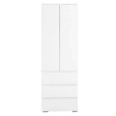 Шкаф 2х створчатый КЕОС с 3мя ящиками, 600х400х1800, Белый