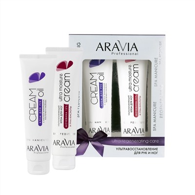 Aravia Набор кремов «Ультравосстановление для рук и ног» для всех типов кожи / Ultra Regenerating Care, 100 мл x 2
