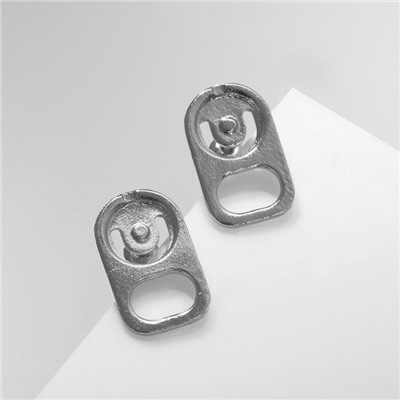Серьги металл «Ключ-кольцо», цвет серебро