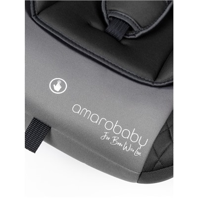 Автолюлька детская AmaroBaby Baby Comfort, группа 0+ (0-13 кг), цвет серый