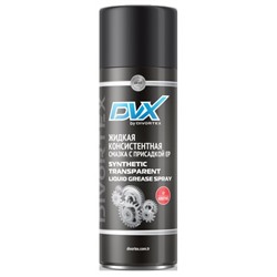 Смазка универсальная DVX Synthetic Transparent Liquid Grease Spray with EP, синтетическая, аэрозоль, 400 мл