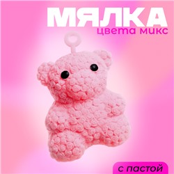 Мялка «Мишка» с пастой, цвета МИКС