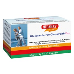 MEGAMAX (МЕГАМАКС) Fit & Vital Glucosamin 750 Chondroitin Plus 120 шт