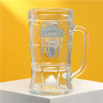 Кружка стеклянная пивная «Ценитель пива», 500мл