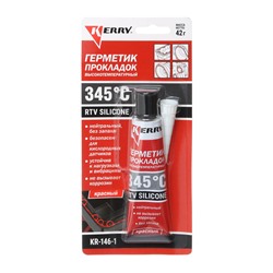 Герметик прокладок KERRY, красный, высокотемпературный, 42 г, KR-146-1