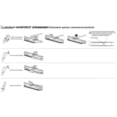 Щетка стеклоочистителя каркасная MICHELIN 16" (40 см), 13916