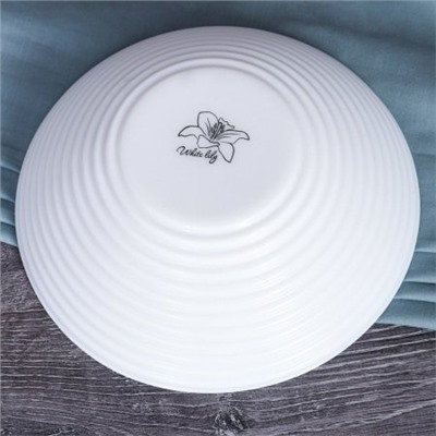 Набор суповых тарелок 6 штук 700 мл 190 мм белый рифленые / LBWW70/6 (WHITE) /уп 8/