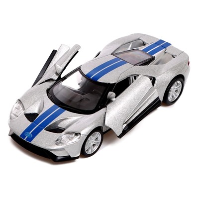 Машина металлическая FORD GT, 1:32, инерция, открываются двери, цвет серый