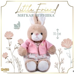 Мягкая игрушка Little Friend, зайка в платье и розовой кофточке, 31 см