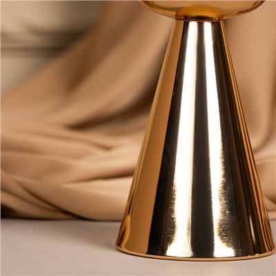Подсвечник металл на 1 свечу «Гиацинт», цвет золото 8 х 8 х 19 см