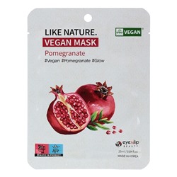 Маска тканевая с экстрактом граната Like Nature Vegan Mask Pack # Pomegranate