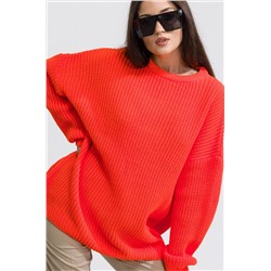 Женский удлиненный вязаный свитер оверсайз Happy Fox