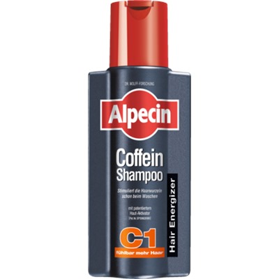 Alpecin ALPECIN Coffein Shampoo C1, Восстанавливающий Шампунь с Активным Экстрактом Кофеина для Придания Жизни Волосам, 250 мл